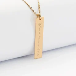 Discount HappyBulle Pendentif personnalisé médaille gravée plaqué or plaque 40x8 mm Plaqué or 18k