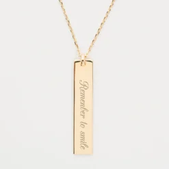 Discount HappyBulle Pendentif personnalisé médaille gravée plaqué or plaque 40x8 mm Plaqué or 18k