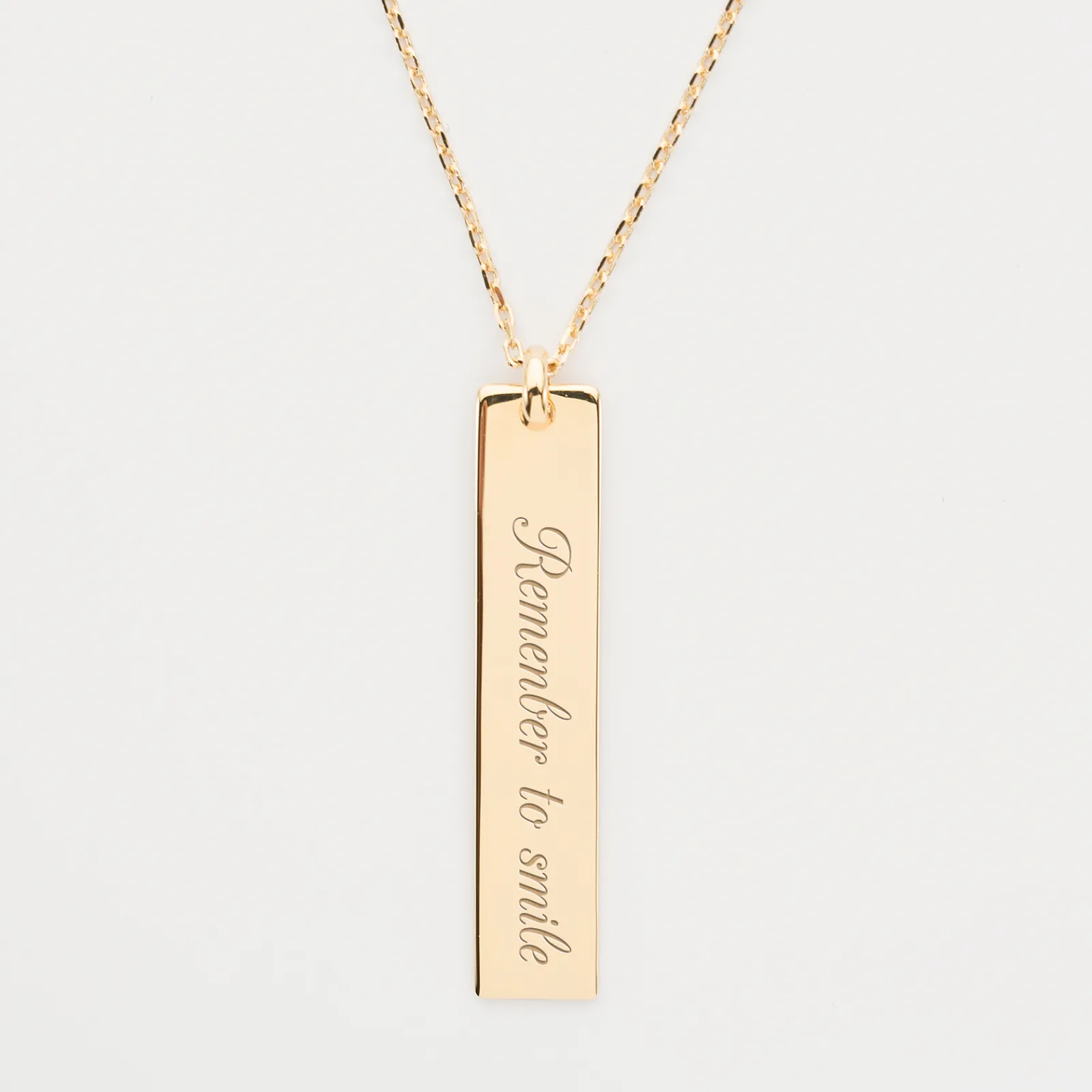 Discount HappyBulle Pendentif personnalisé médaille gravée plaqué or plaque 40x8 mm Plaqué or 18k