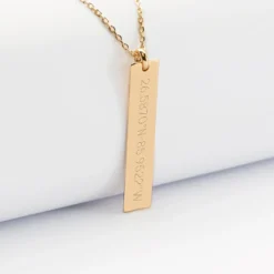 Discount HappyBulle Pendentif personnalisé médaille gravée plaqué or plaque 40x8 mm Plaqué or 18k