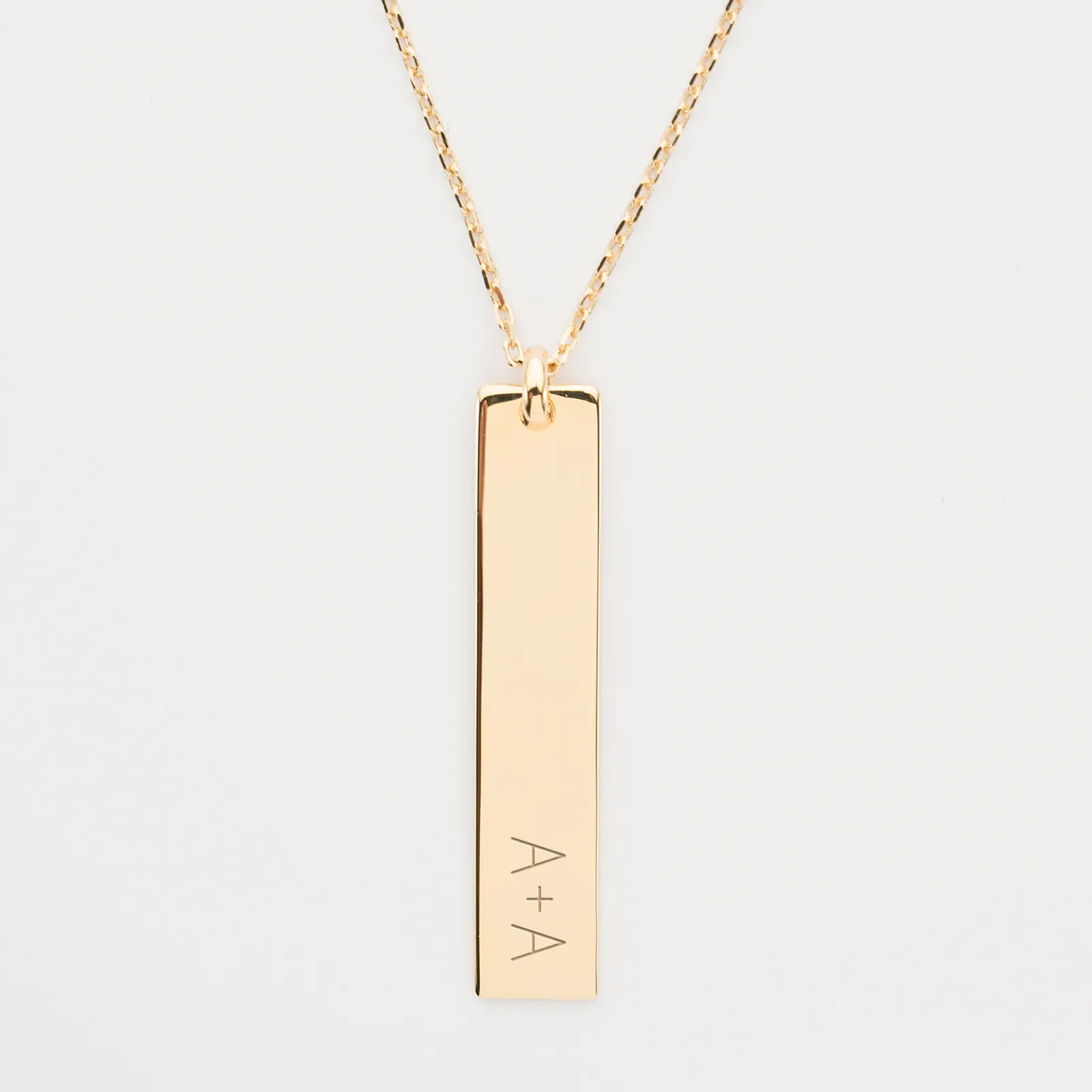 Discount HappyBulle Pendentif personnalisé médaille gravée plaqué or plaque 40x8 mm Plaqué or 18k