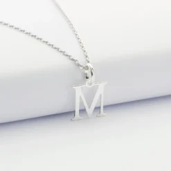 Hot HappyBulle Pendentif personnalisé médaille argent lettre initiale 14 mm Argent rhodié 925