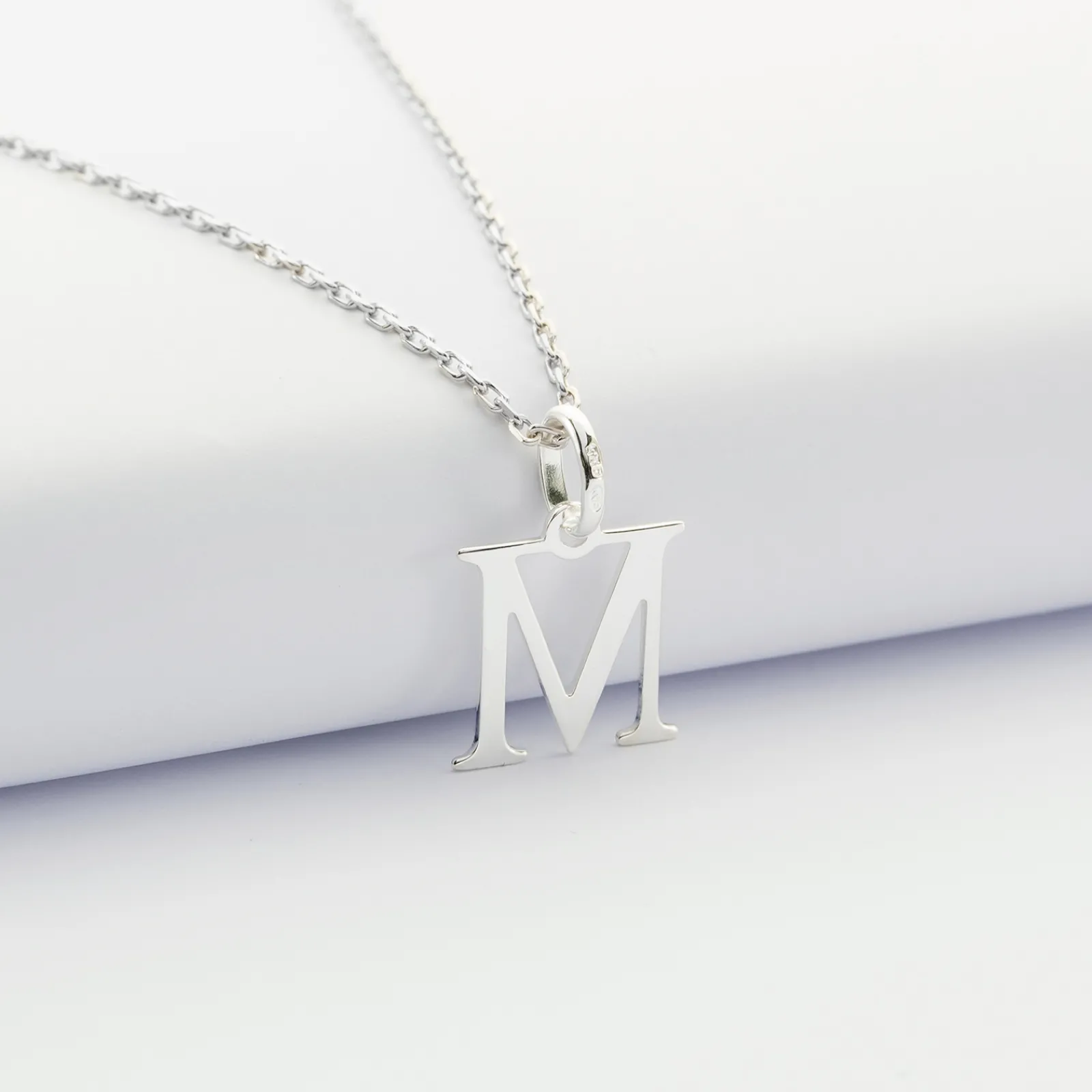 Hot HappyBulle Pendentif personnalisé médaille argent lettre initiale 14 mm Argent rhodié 925