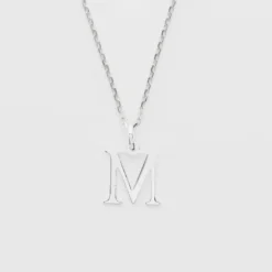 Hot HappyBulle Pendentif personnalisé médaille argent lettre initiale 14 mm Argent rhodié 925