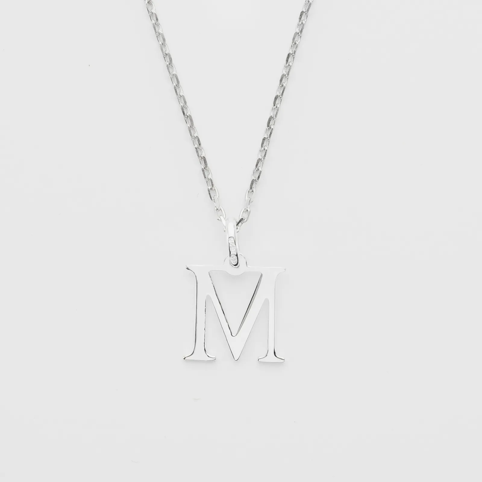 Hot HappyBulle Pendentif personnalisé médaille argent lettre initiale 14 mm Argent rhodié 925
