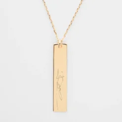 Clearance HappyBulle Pendentif personnalisé médaille gravée plaqué or plaque 40x8 mm - édition spéciale 