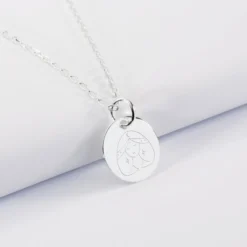 Outlet HappyBulle Pendentif personnalisé médaille gravée argent 15 mm - Edition spéciale Astro Argent rhodié 925