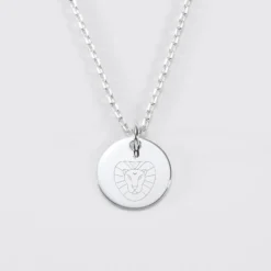 Outlet HappyBulle Pendentif personnalisé médaille gravée argent 15 mm - Edition spéciale Astro Argent rhodié 925