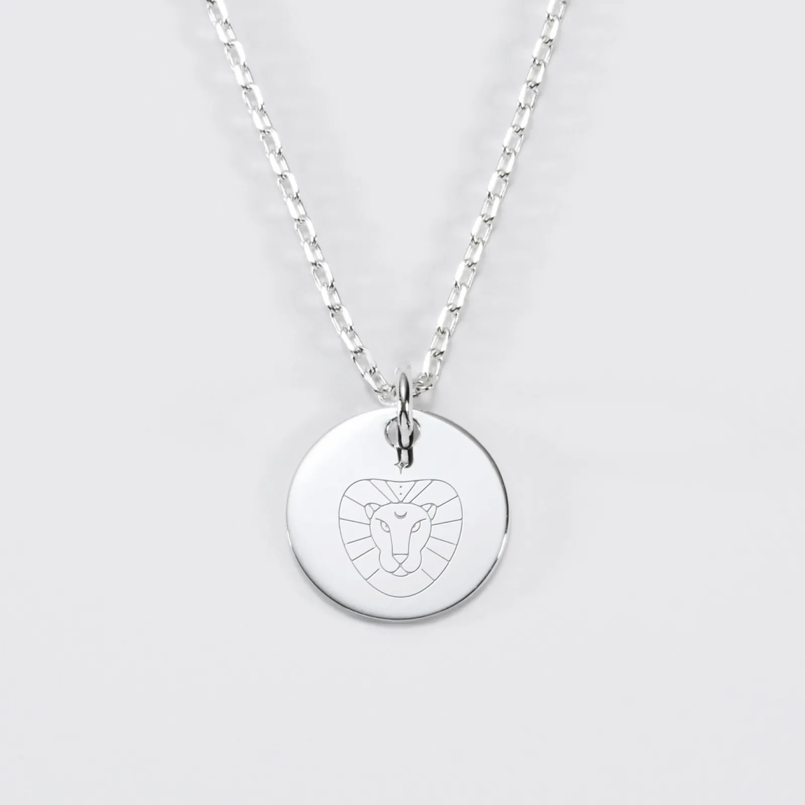 Outlet HappyBulle Pendentif personnalisé médaille gravée argent 15 mm - Edition spéciale Astro Argent rhodié 925