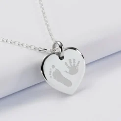 Best HappyBulle Pendentif personnalisé médaille gravée argent coeur bombé 21x20 mm Argent rhodié 925
