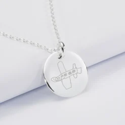 Outlet HappyBulle Pendentif personnalisé médaille bombée gravée argent 20 mm - Nos petits imparfaits Argent rhodié 925