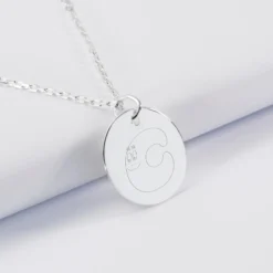 Hot HappyBulle Pendentif personnalisé médaille gravée argent 19 mm - x Barbapapa Argent rhodié 925
