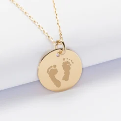 Online HappyBulle Pendentif personnalisé médaille gravée plaqué or 19 mm - Edition spéciale Arbre de Vie Plaqué or 18k
