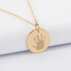 Hot HappyBulle Pendentif personnalisé médaille gravée plaqué or coeur émail rouge 19 mm - x Atelier Wagram