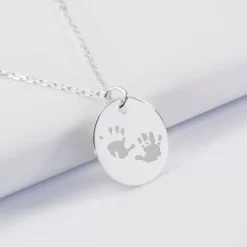 Clearance HappyBulle Pendentif personnalisé médaille gravée argent 19 mm - Edition spéciale Arbre de Vie Argent rhodié 925