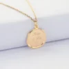 Discount HappyBulle Pendentif personnalisé médaille cachet gravée plaqué or 17 mm