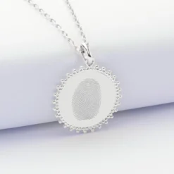 Online HappyBulle Pendentif personnalisé médaille soleil gravée argent 20 mm Argent rhodié 925