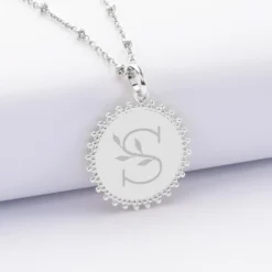 Online HappyBulle Pendentif personnalisé médaille soleil gravée argent 20 mm Argent rhodié 925