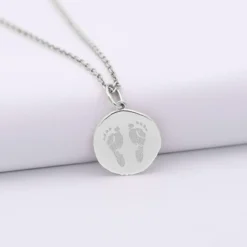 Online HappyBulle Pendentif personnalisé médaille gravée argent rose des vents texturée 14 mm Argent rhodié 925