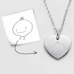 Sale HappyBulle Pendentif personnalisé médaille gravée acier coeur 20x18 mm