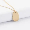 Discount HappyBulle Pendentif personnalisé médaille gravée martelée plaqué or goutte 19x21 mm