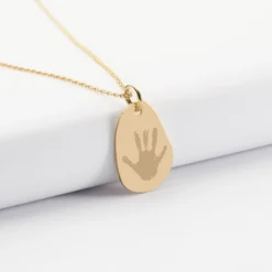 Discount HappyBulle Pendentif personnalisé médaille gravée martelée plaqué or goutte 19x21 mm