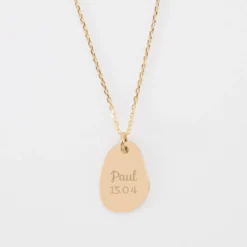 Discount HappyBulle Pendentif personnalisé médaille gravée martelée plaqué or goutte 19x21 mm