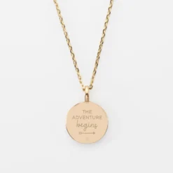 Online HappyBulle Pendentif personnalisé médaille gravée plaqué or soleil 14 mm Email noir