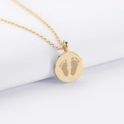 Online HappyBulle Pendentif personnalisé médaille gravée plaqué or soleil 14 mm Email noir