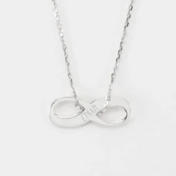 Best HappyBulle Pendentif personnalisé médaille gravée argent infini 25x10mm Argent rhodié 925