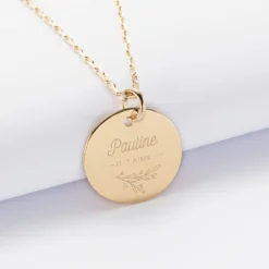 Hot HappyBulle Pendentif personnalisé médaille gravée plaqué or 19 mm - édition spéciale 