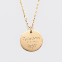 Hot HappyBulle Pendentif personnalisé médaille gravée plaqué or 19 mm - édition spéciale 
