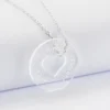 Outlet HappyBulle Pendentif personnalisé médaille gravée acrylique cible coeur 28 mm