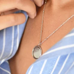HappyBulle Pendentif personnalisé médaille réversible Eternelle gravée argent 18 mm Argent rhodié 925