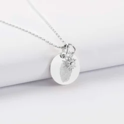 Clearance HappyBulle Pendentif personnalisé médaille gravée argent 15 mm et breloque étoile brillante 6 mm Argent rhodié 925