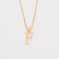 Sale HappyBulle Pendentif personnalisé médaille plaqué or lettre initiale 14 mm Plaqué or 18k