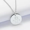 New HappyBulle Pendentif personnalisé médaille gravée acier 20 mm