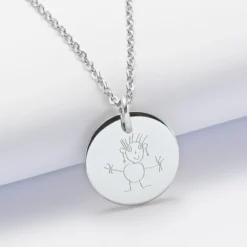 New HappyBulle Pendentif personnalisé médaille gravée acier 20 mm