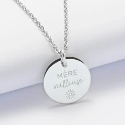 New HappyBulle Pendentif personnalisé médaille gravée acier 20 mm