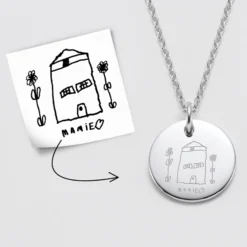 New HappyBulle Pendentif personnalisé médaille gravée acier 20 mm