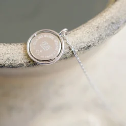 Clearance HappyBulle Pendentif personnalisé médaille réversible Eternelle gravée argent 18 mm - x Capucine Argent rhodié 925