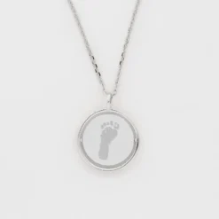 Clearance HappyBulle Pendentif personnalisé médaille réversible Eternelle gravée argent 18 mm - x Capucine Argent rhodié 925