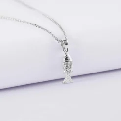 Clearance HappyBulle Pendentif poisson articulé argent 15 mm Argent rhodié 925