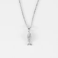 Clearance HappyBulle Pendentif poisson articulé argent 15 mm Argent rhodié 925