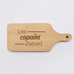 Outlet HappyBulle Planche à découper avec poignée EVG personnalisée bois gravé 12x26 cm