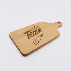 Outlet HappyBulle Planche à découper avec poignée EVG personnalisée bois gravé 12x26 cm