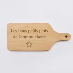 Hot HappyBulle Planche à découper avec poignée personnalisée bois gravé 12x26 cm