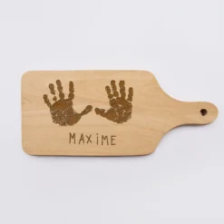 Hot HappyBulle Planche à découper avec poignée personnalisée bois gravé 12x26 cm