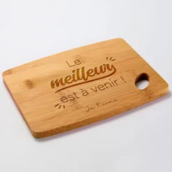 Sale HappyBulle Planche à découper Marié personnalisée bambou gravé 20x15 cm