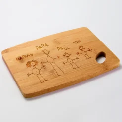 Hot HappyBulle Planche à découper personnalisée bambou gravé 20x15 cm - Nos petits imparfaits